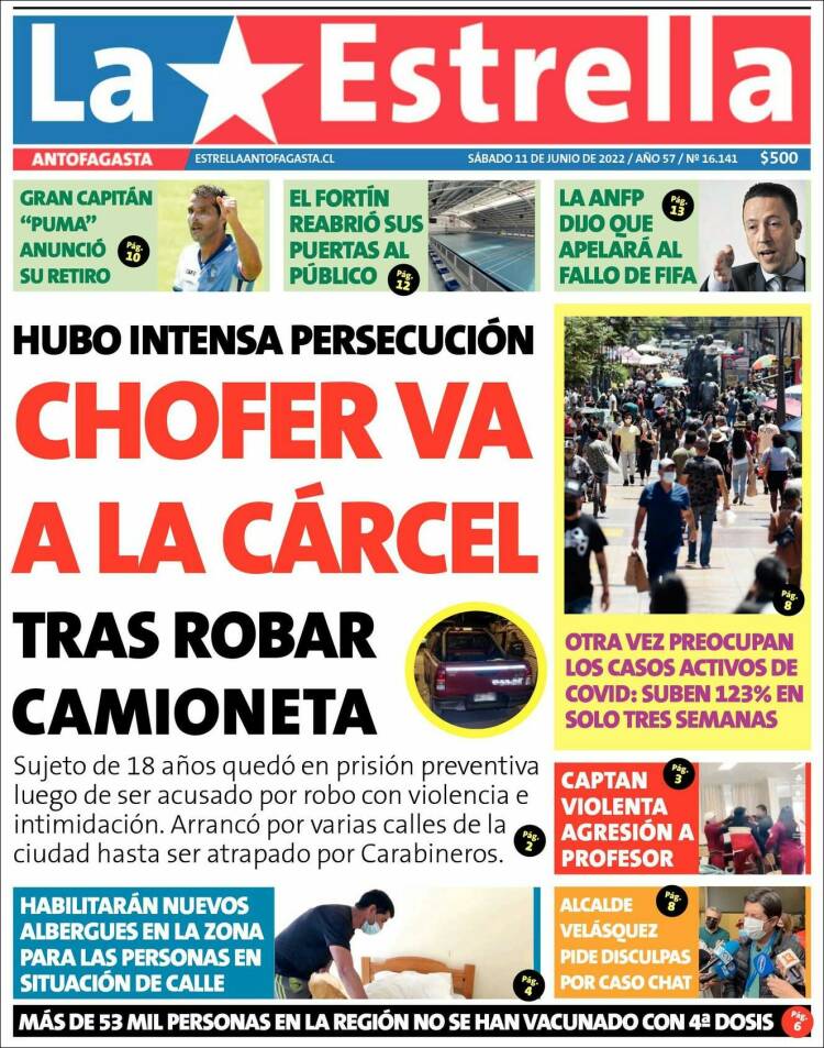 Portada de La Estrella del Norte (Chili)