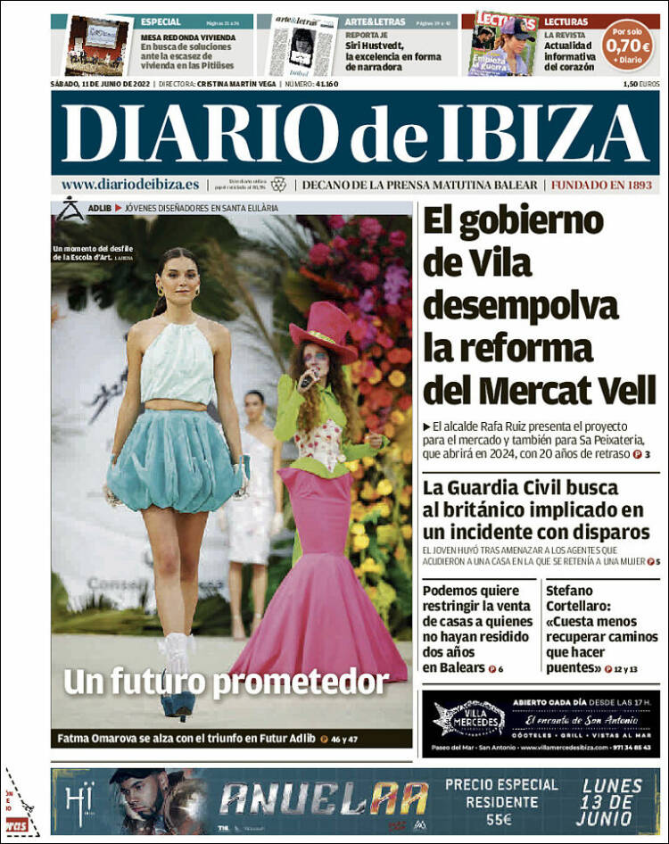 Portada de Diario de Ibiza (Espa&ntilde;a)