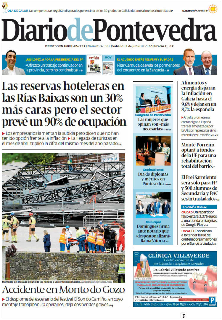 Portada de Diario de Pontevedra (Espa&ntilde;a)