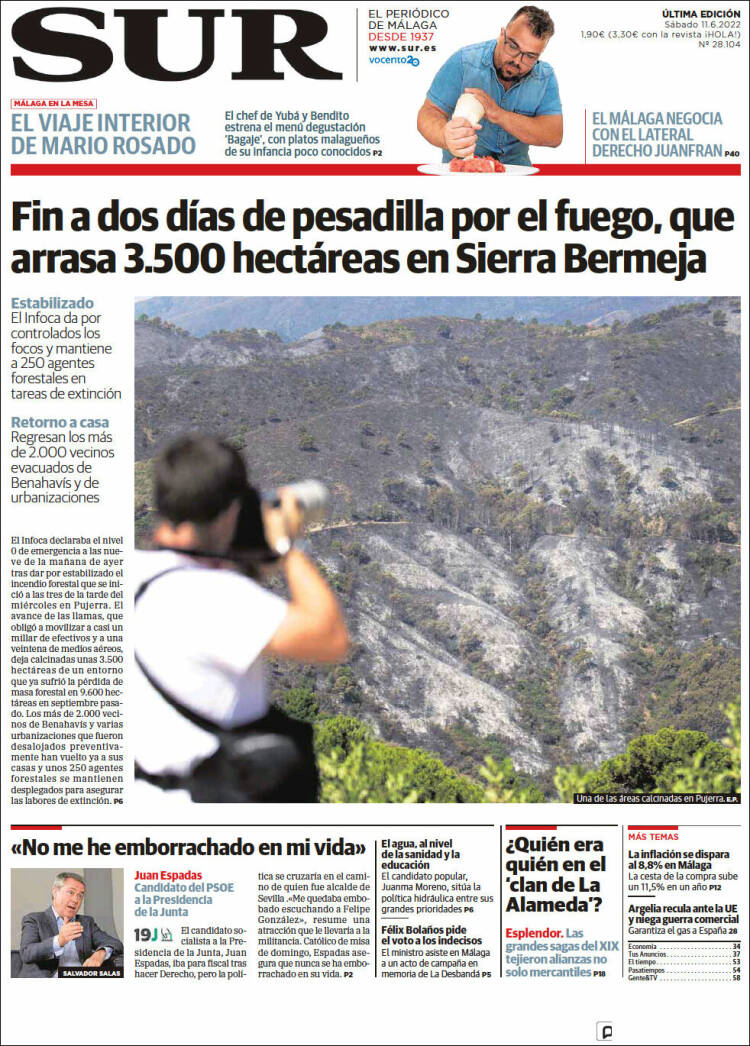 Portada de Diario el Sur (Espa&ntilde;a)