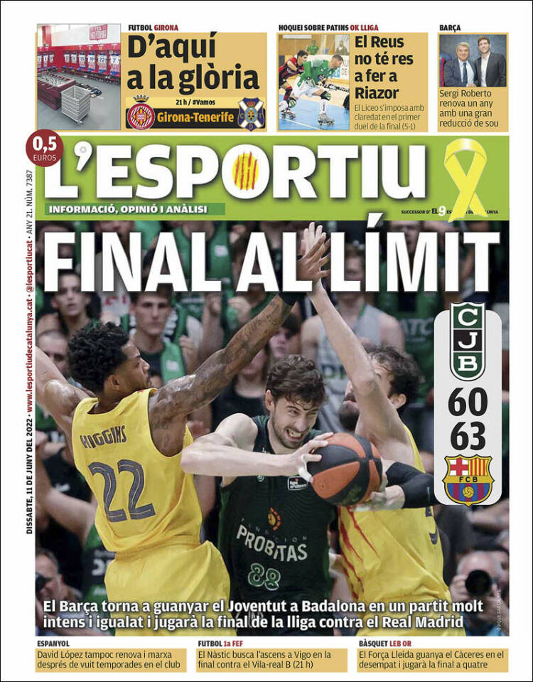 Portada de L'Esportiu (Espa&ntilde;a)