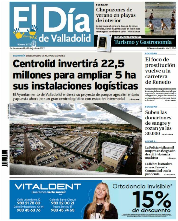 Portada de El Día de Valladolid (Espa&ntilde;a)