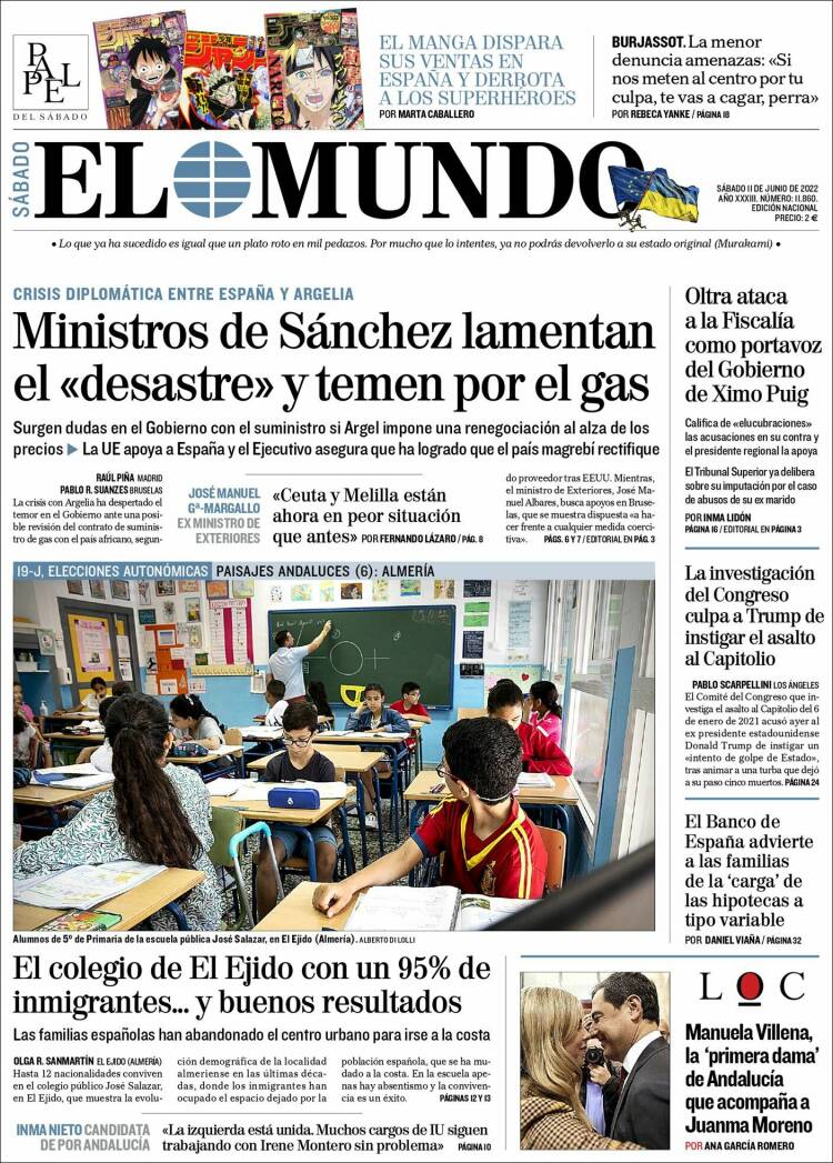 Portada de El Mundo (Espa&ntilde;a)