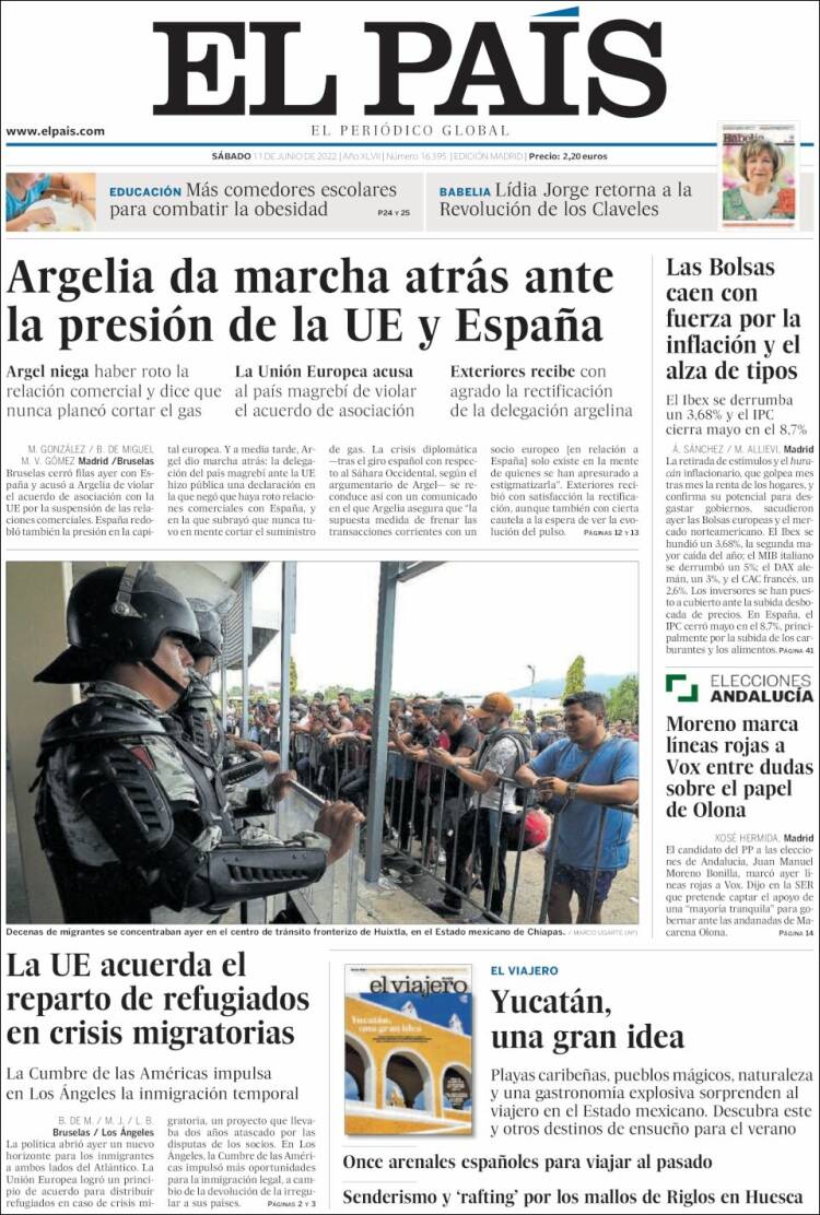 Portada de El País (Espa&ntilde;a)