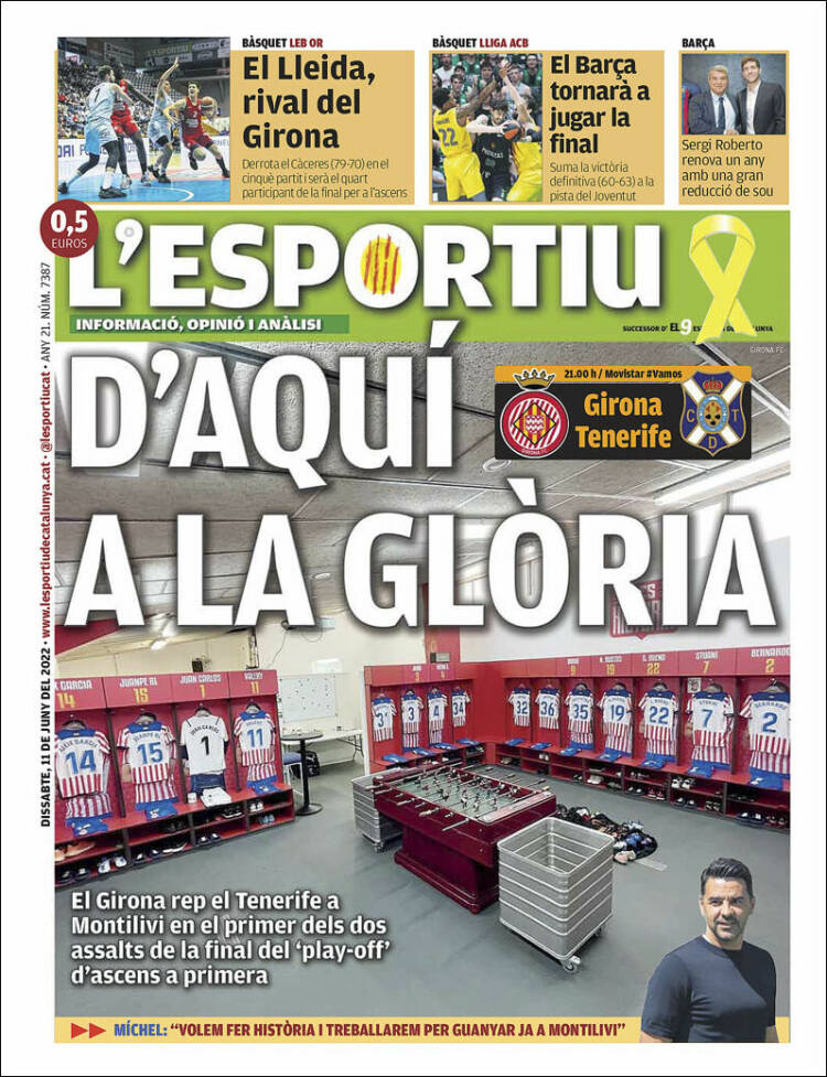 Portada de L'Esportiu : Girona (Espa&ntilde;a)
