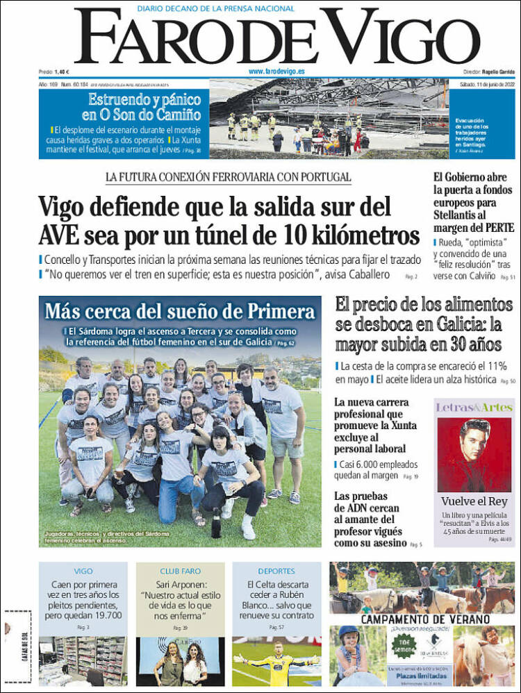 Portada de Faro de Vigo (Espa&ntilde;a)