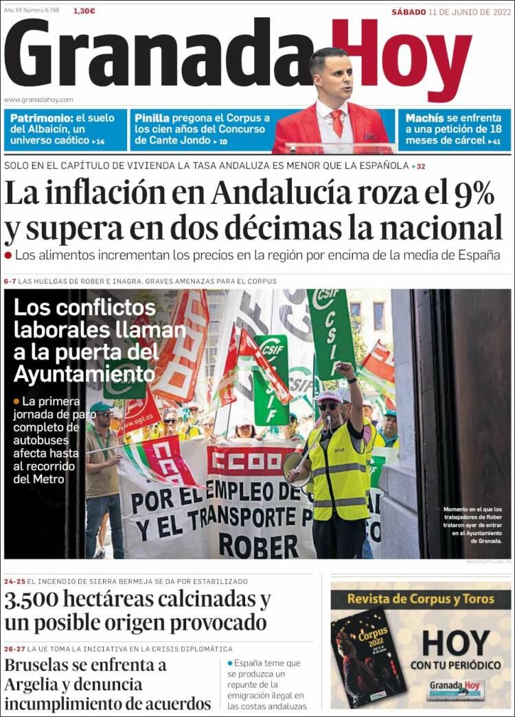 Portada de Granada Hoy (Espa&ntilde;a)