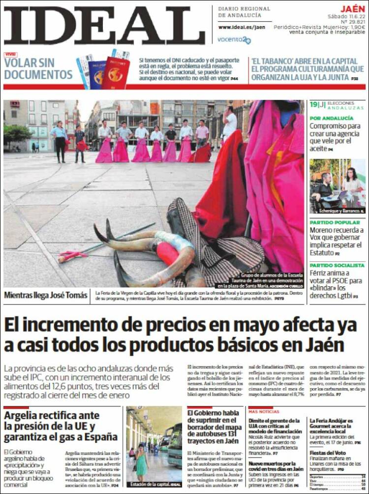 Portada de El Ideal de Jaén (Espa&ntilde;a)