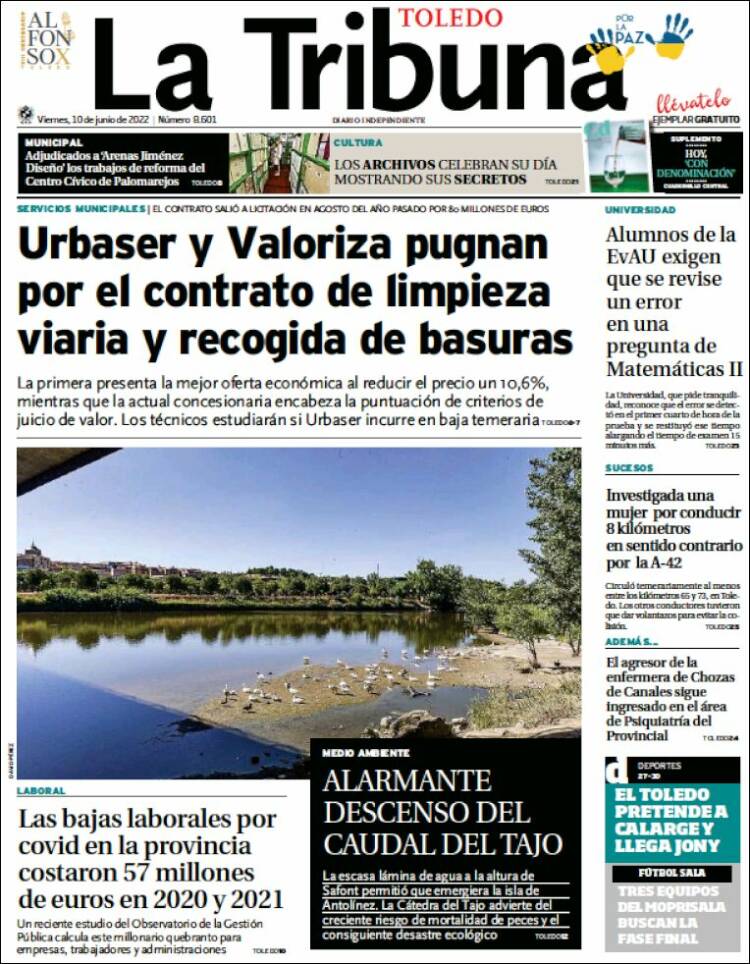 Portada de La Tribuna de Toledo (Espa&ntilde;a)