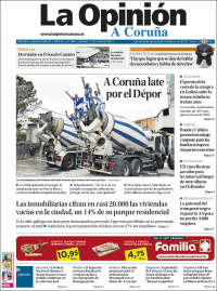 Portada de La Opinión de A Coruña (Espa&ntilde;a)