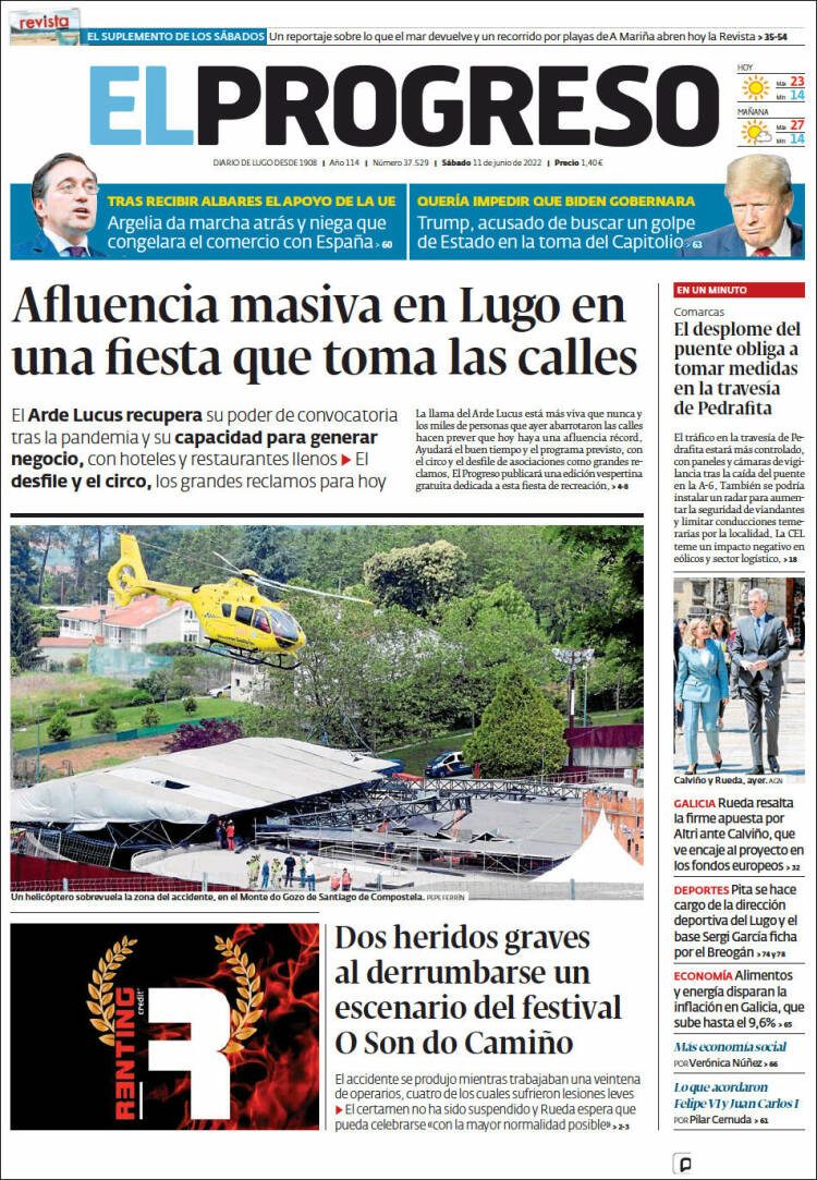 Portada de El Progreso (Espa&ntilde;a)