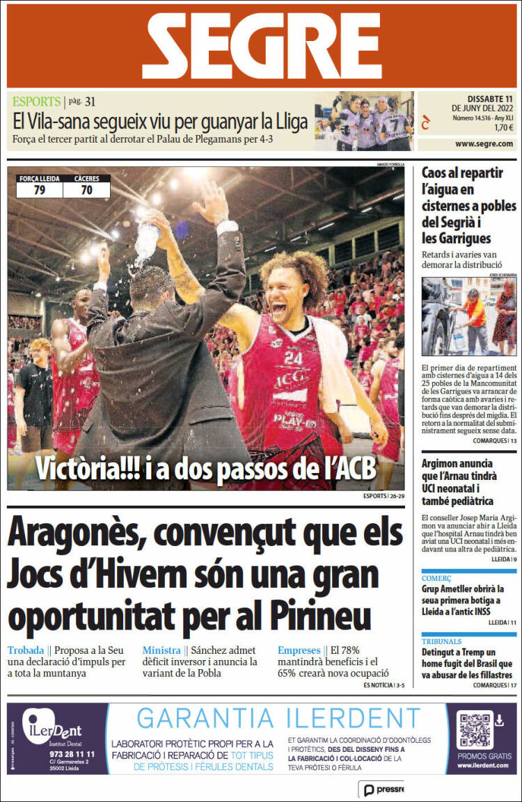 Portada de Segre (Espa&ntilde;a)