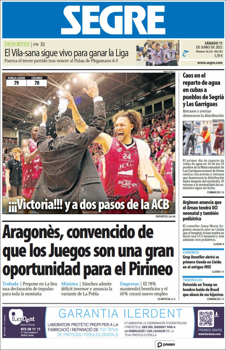 Portada de Segre  (Espa&ntilde;a)