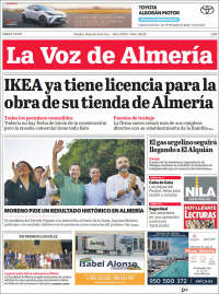 Portada de La Voz de Almería (Espa&ntilde;a)