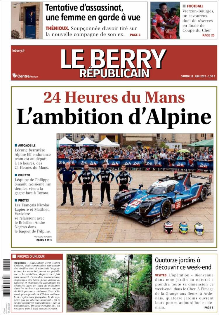 Portada de Berry Republicain (Francia)