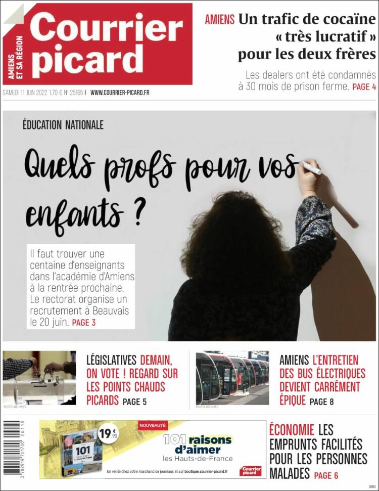 Portada de Courrier Picard (Francia)