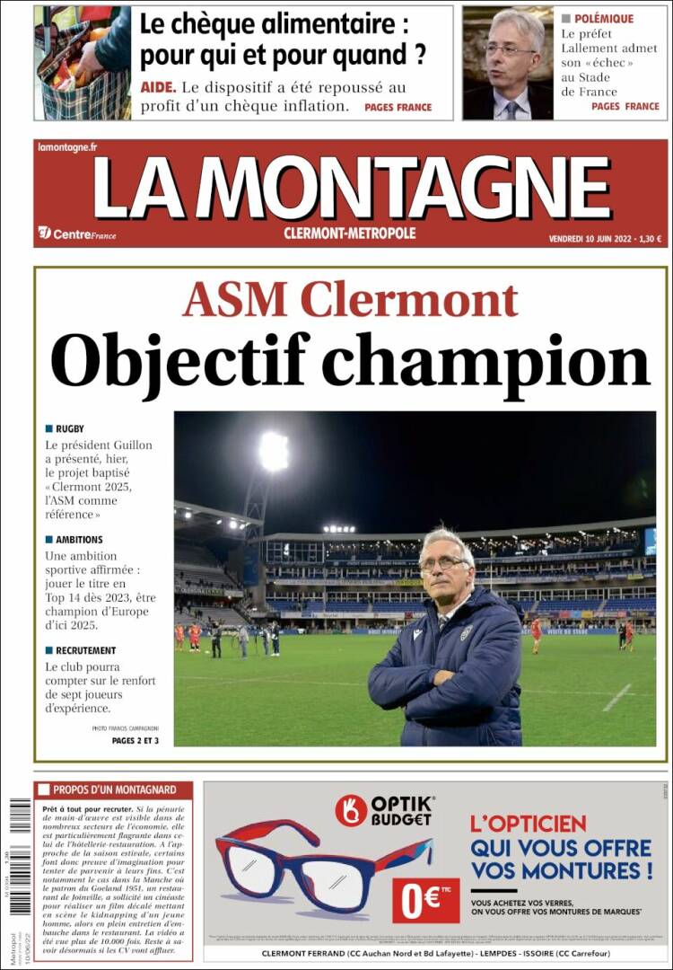 Portada de La Montagne (Francia)