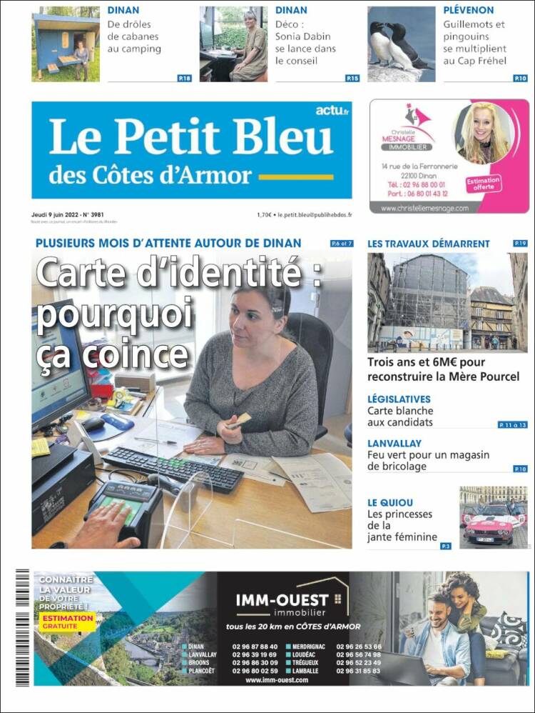 Portada de Le Petit Bleu (Francia)