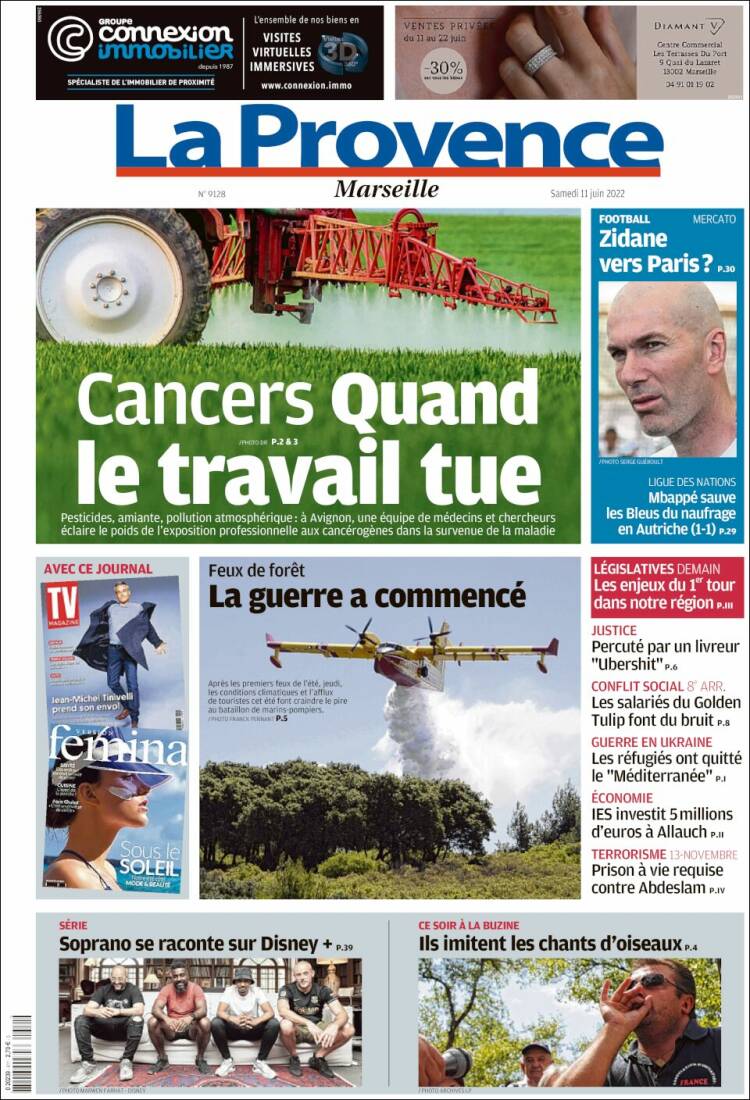 Portada de La Provence (Francia)