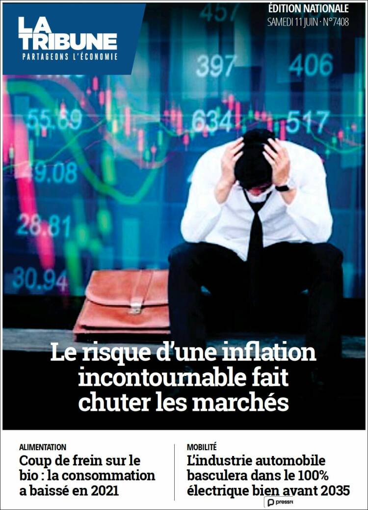 Portada de La Tribune (Francia)