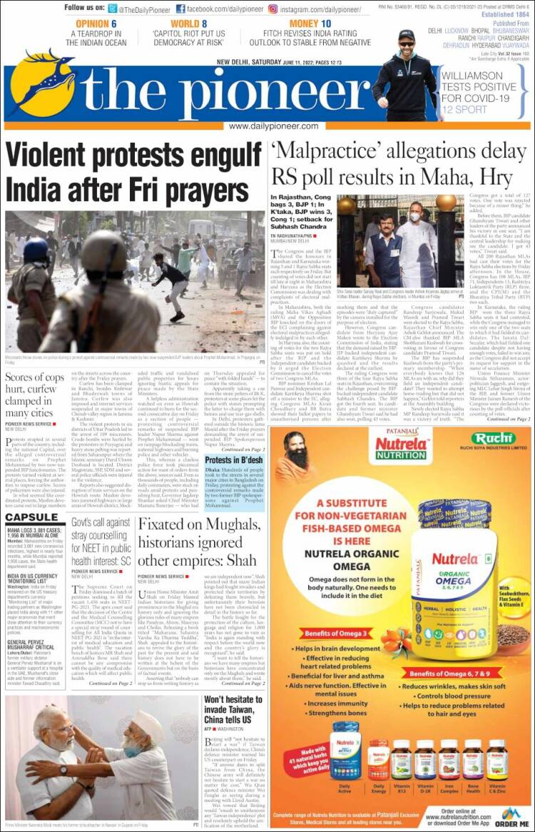 Portada de The Pioneer (India)
