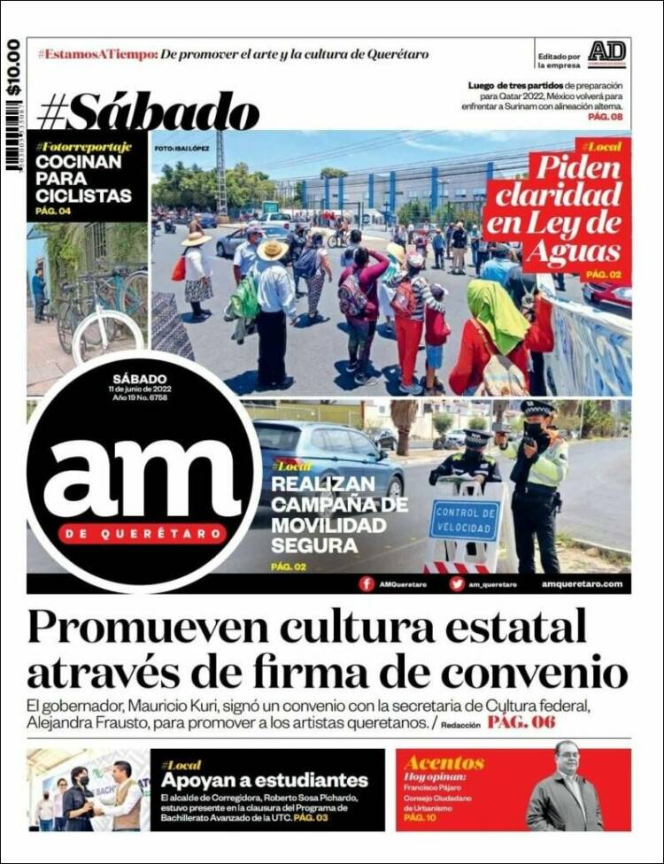 Portada de A.M. Querétaro (M&eacute;xico)