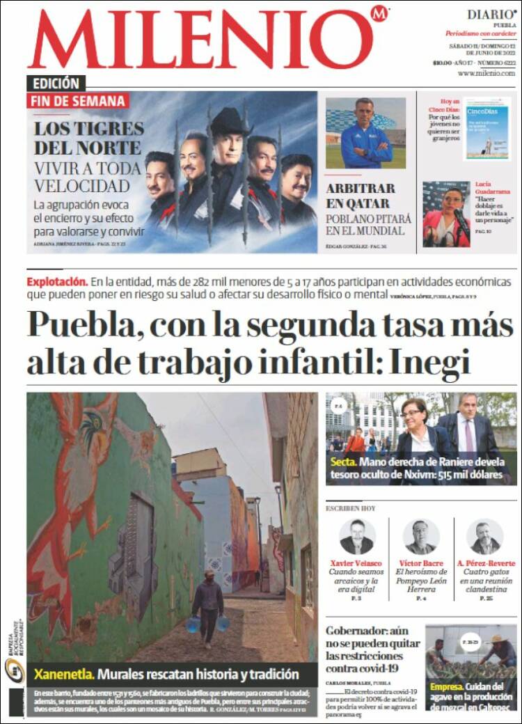 Portada de Milenio de Puebla (M&eacute;xico)