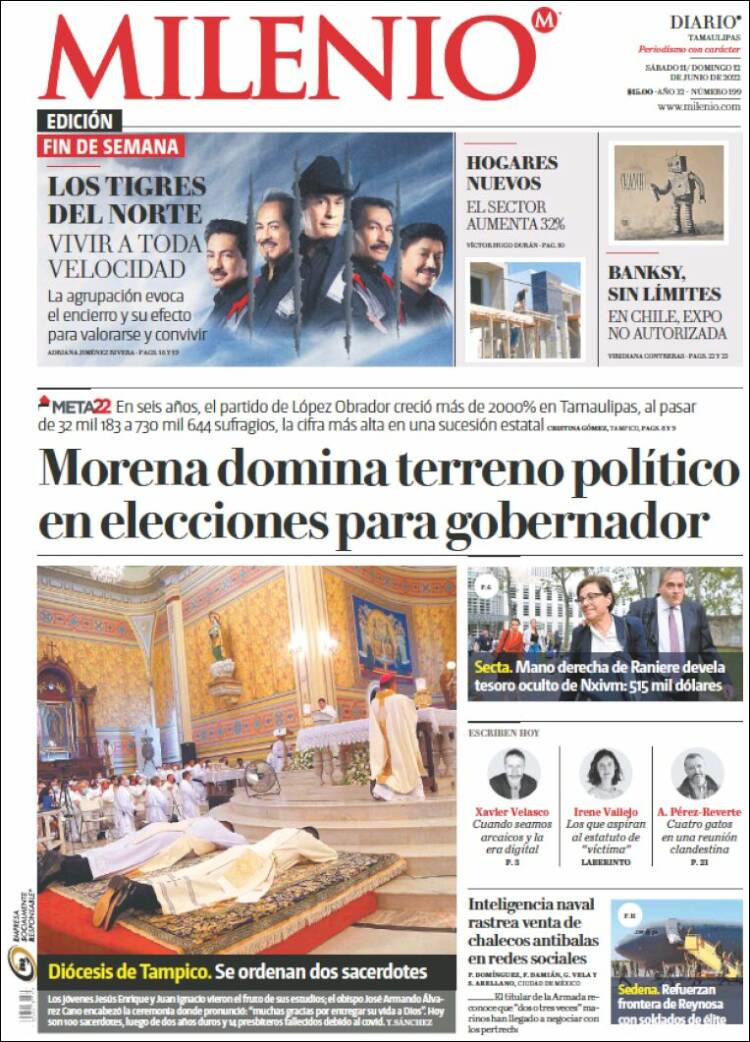 Portada de Milenio - Tamaulipas (M&eacute;xico)