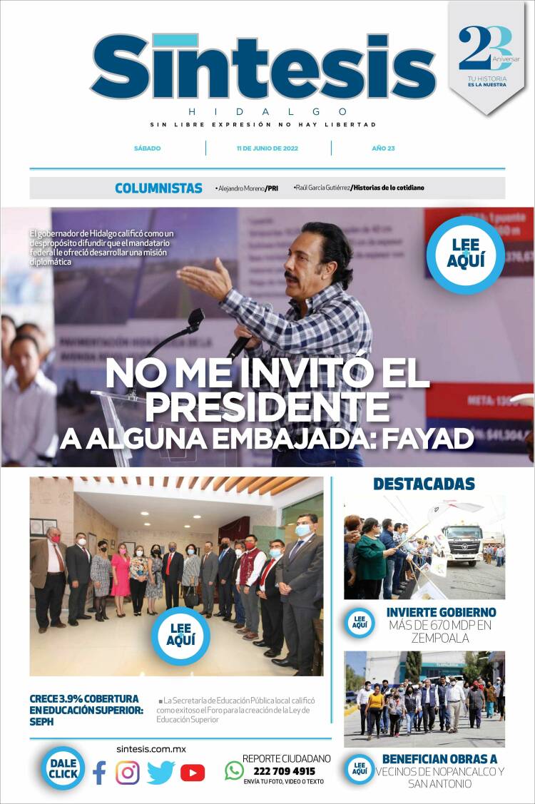 Portada de Sistesis - Hidalgo (M&eacute;xico)