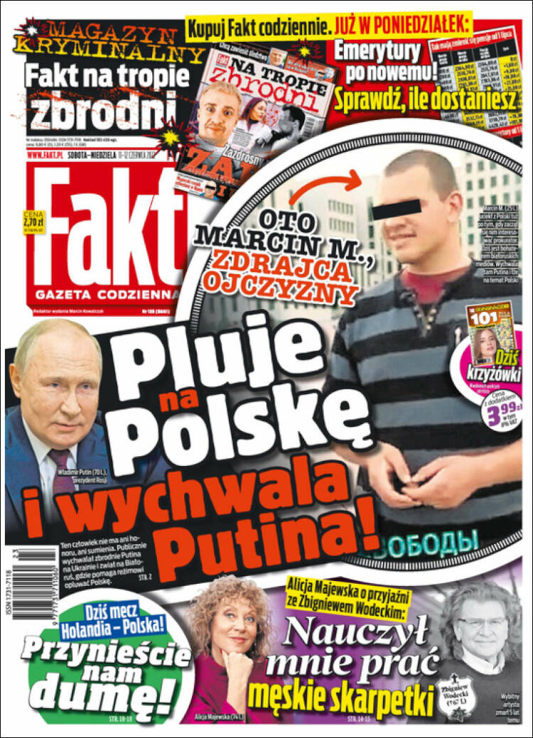 Portada de Fakt (Polonia)