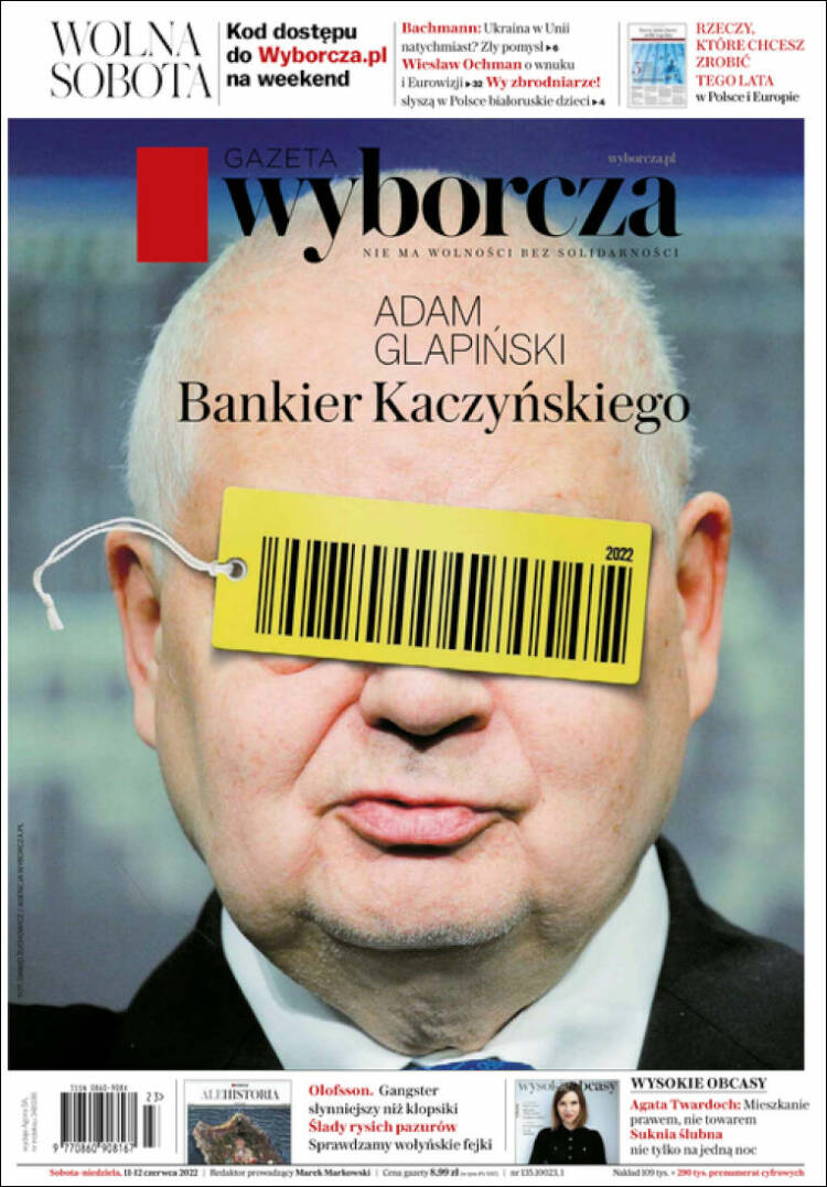 Portada de Gazeta Wyborcza (Polonia)