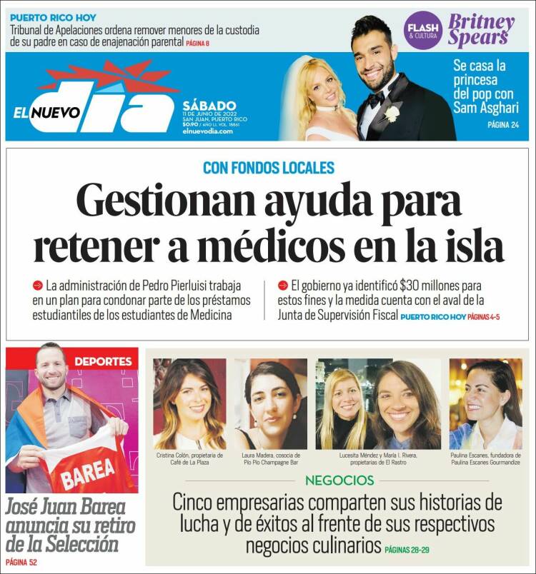 Portada de El Nuevo Día (Puerto Rico)