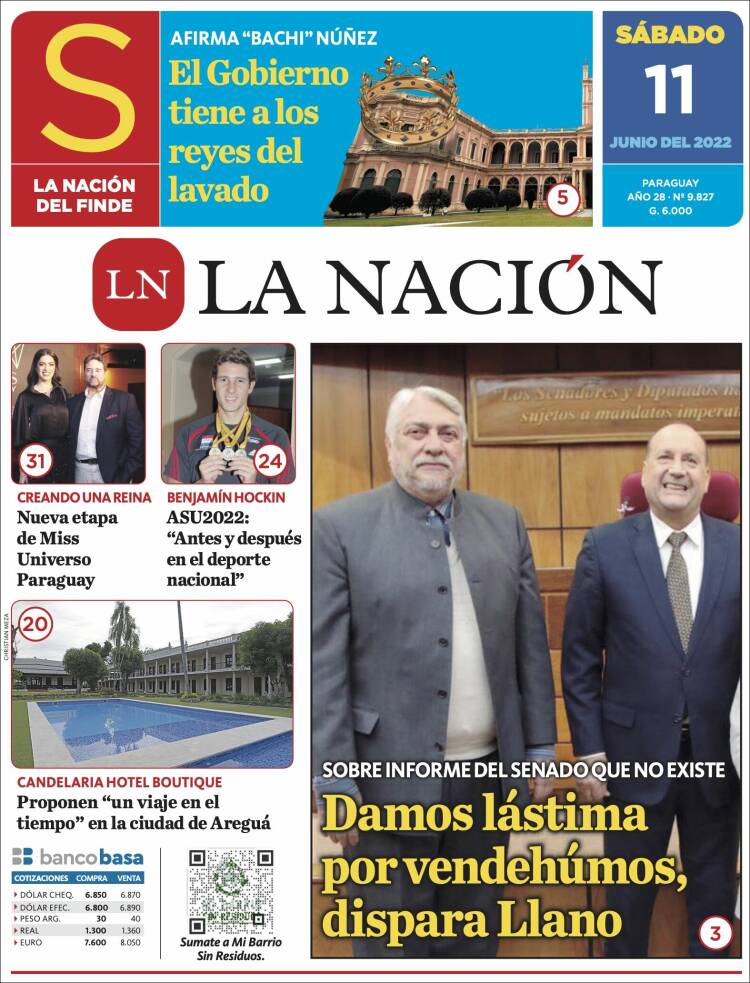 Portada de La Nación (Paraguay)