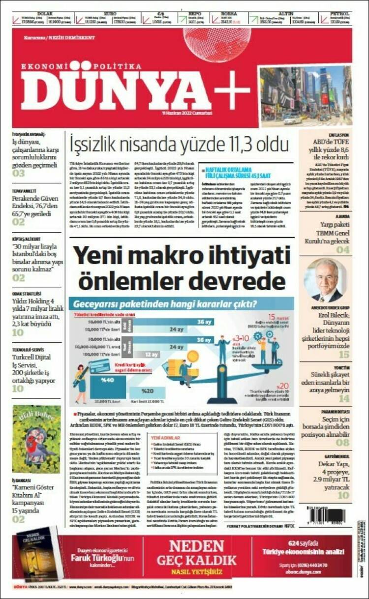 Portada de Dünya (Turqu&iacute;a)