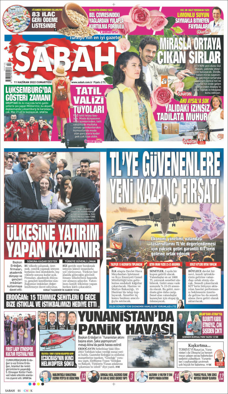 Portada de Sabah (Turqu&iacute;a)