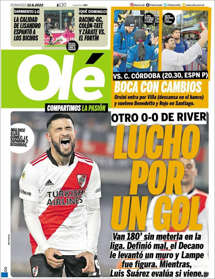 Portada de Olé (Argentina)