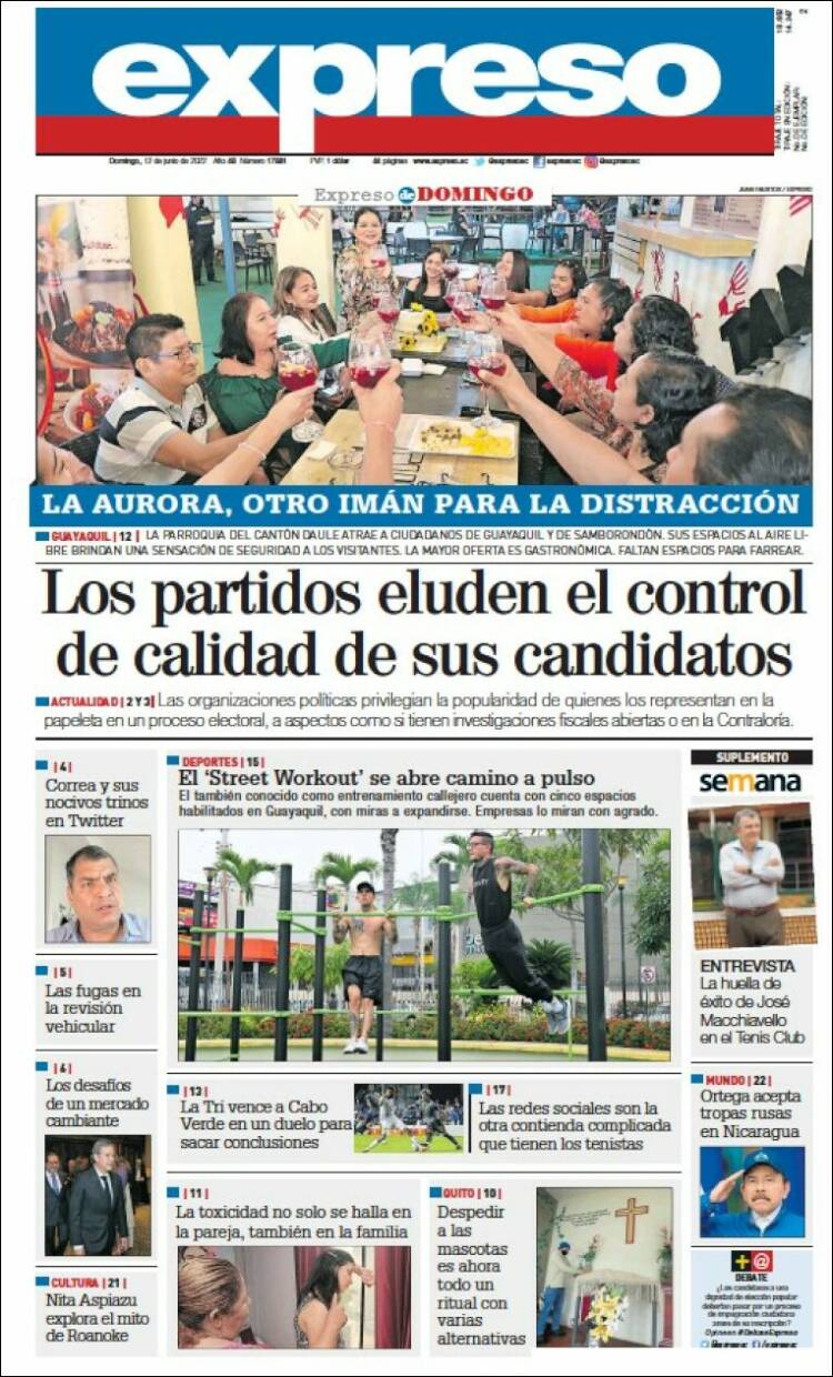 Portada de Expreso (&Eacute;quateur)