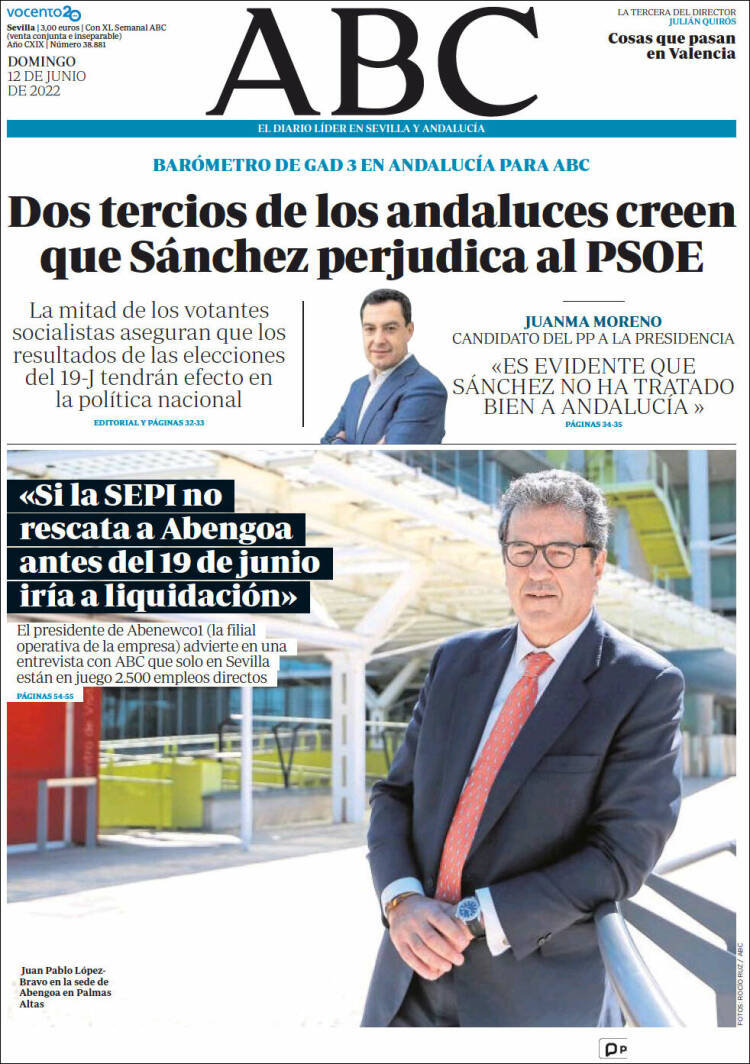 Portada de ABC - Sevilla (España)