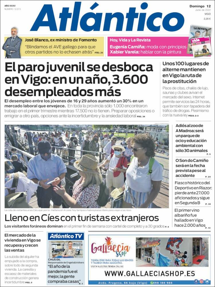 Portada de Atlántico Diario (España)