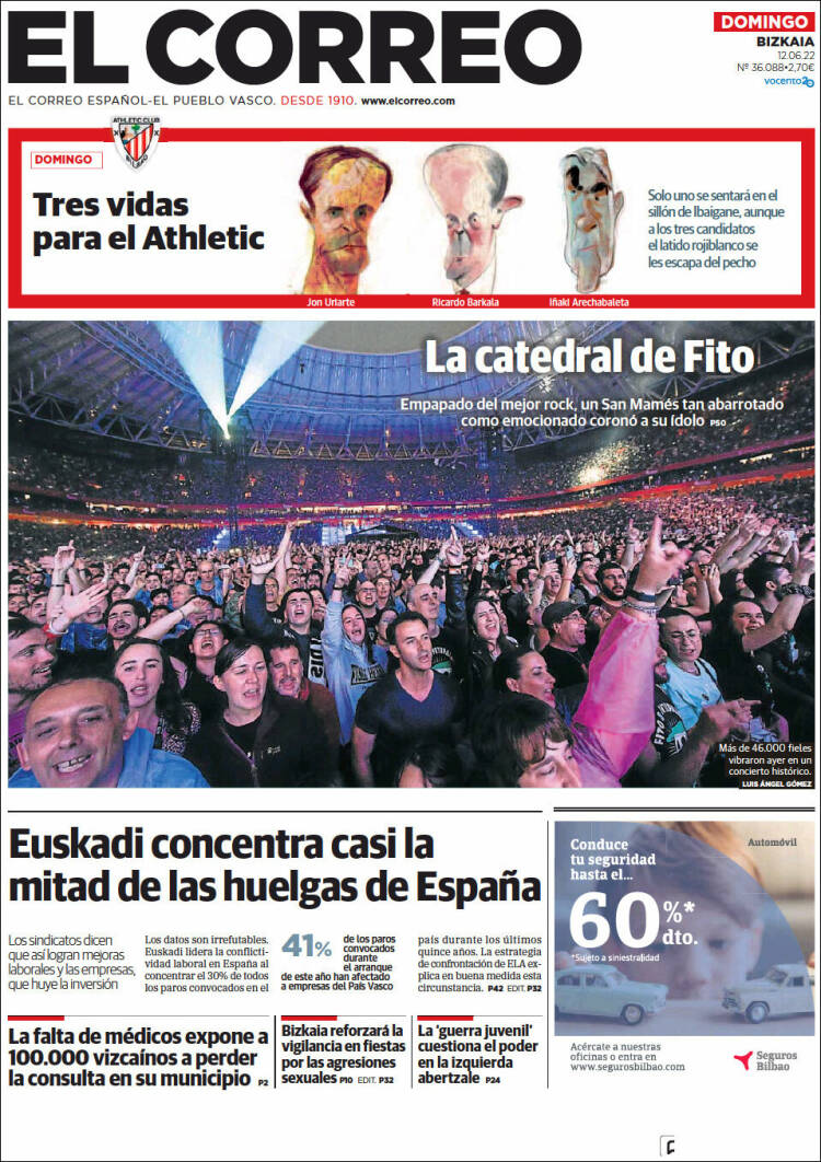 Portada de El Correo (España)