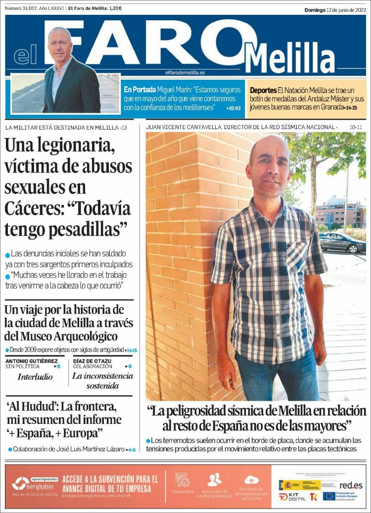 Portada de El Faro de Melilla (España)