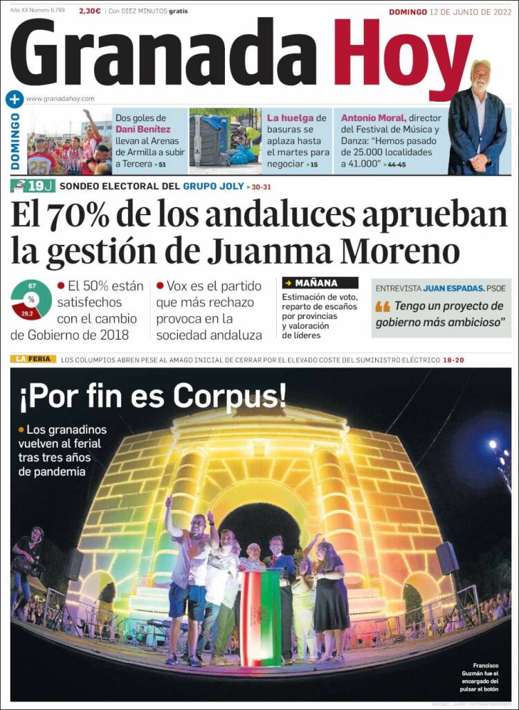 Portada de Granada Hoy (España)