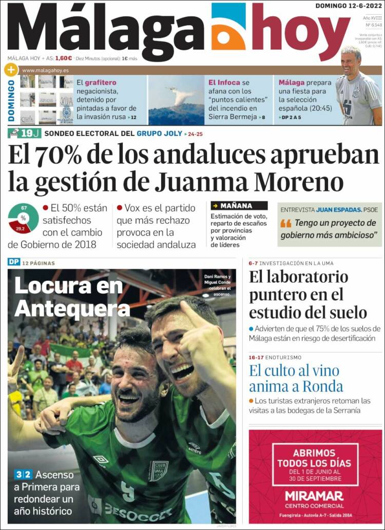 Portada de Málaga Hoy (España)