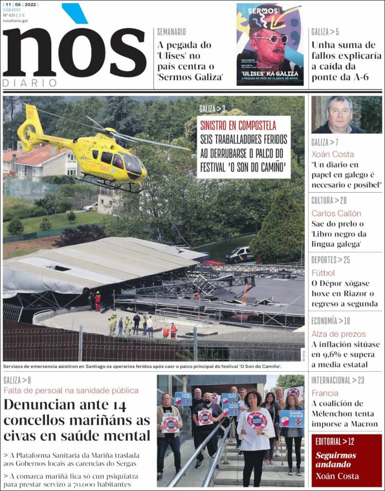 Portada de Nòs Diario (España)