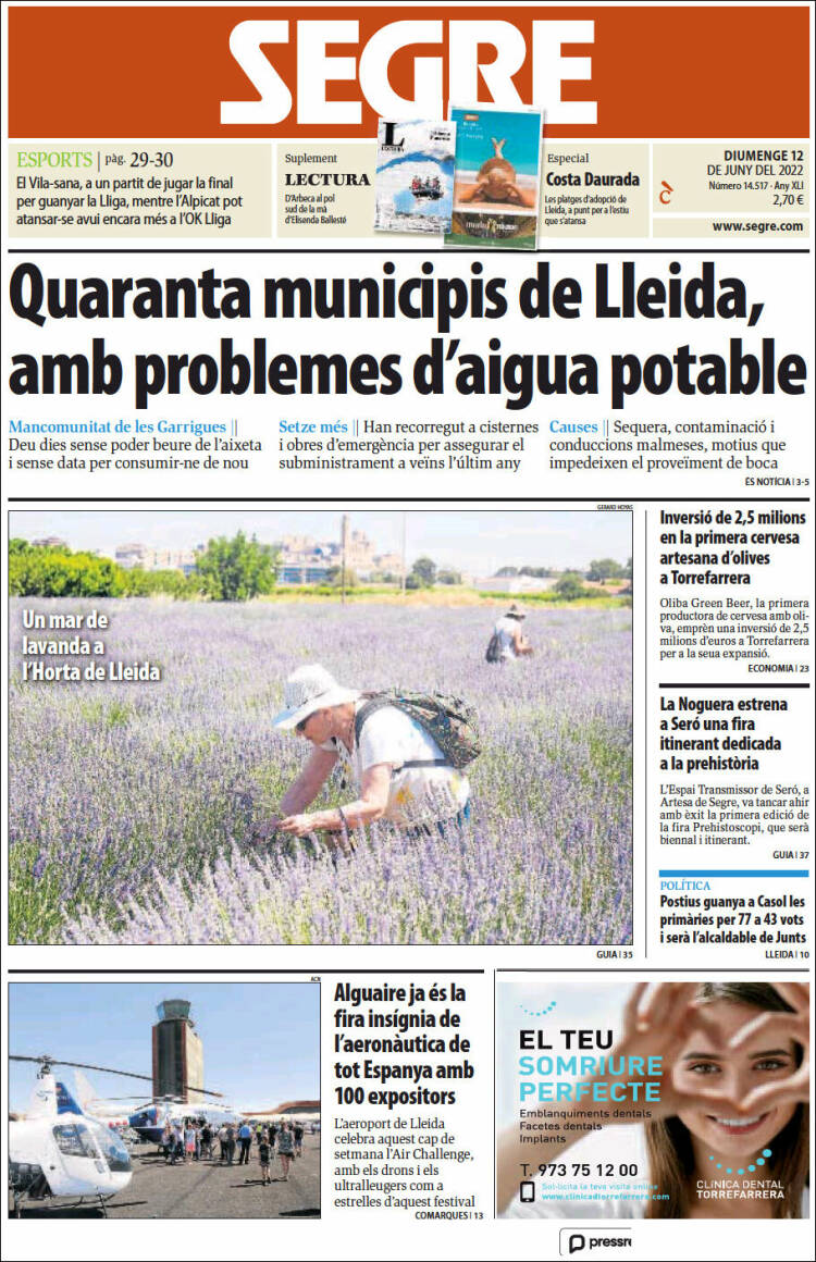 Portada de Segre (España)