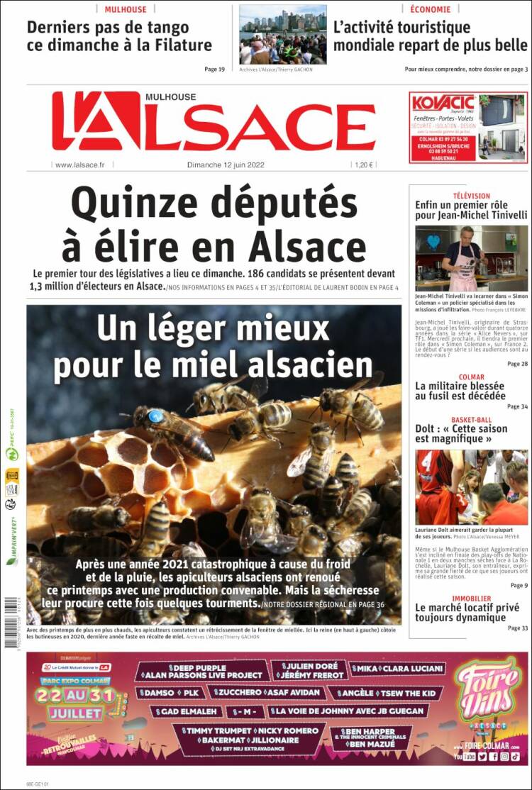Portada de Journal L'Alsace (France)