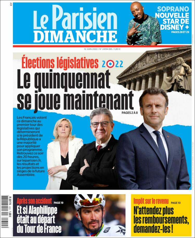 Portada de Le Parisien (France)