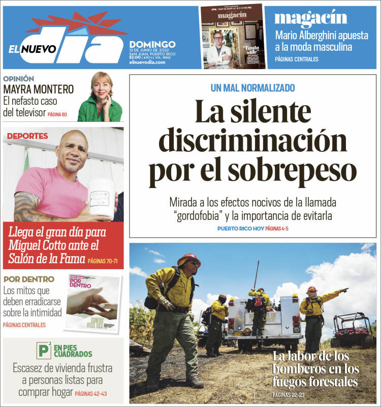 Portada de El Nuevo Día (Puerto Rico)