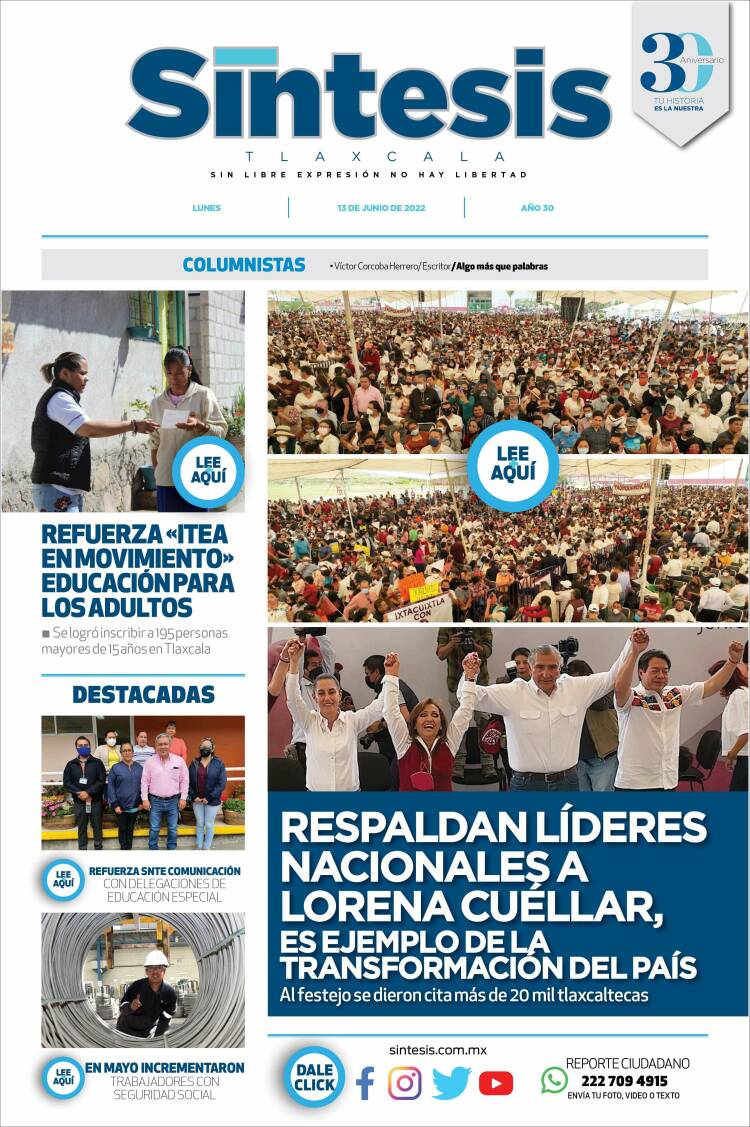 Portada de Síntesis de Tlaxcala (México)