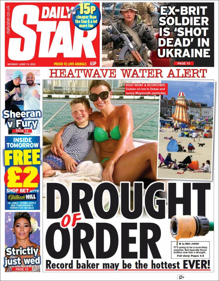 Portada de Daily Star (United Kingdom)